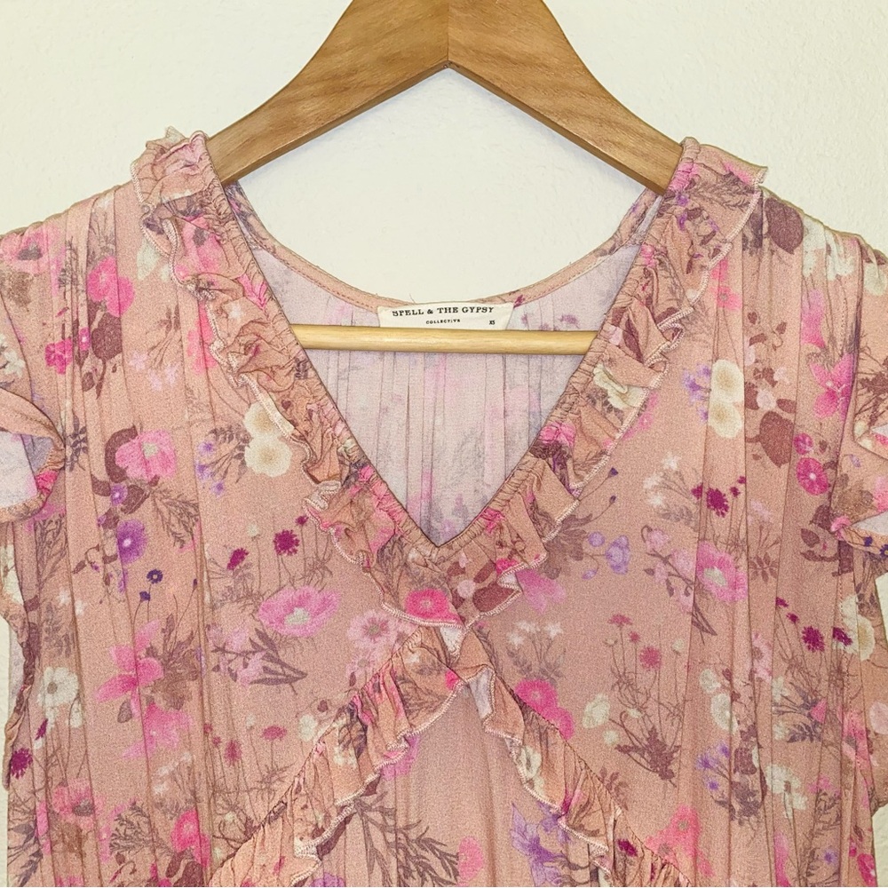 Spell Wild Bloom Mini Dress Blush - Picture 3 of 7